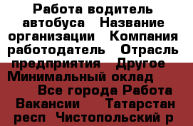 Работа водитель автобуса › Название организации ­ Компания-работодатель › Отрасль предприятия ­ Другое › Минимальный оклад ­ 45 000 - Все города Работа » Вакансии   . Татарстан респ.,Чистопольский р-н